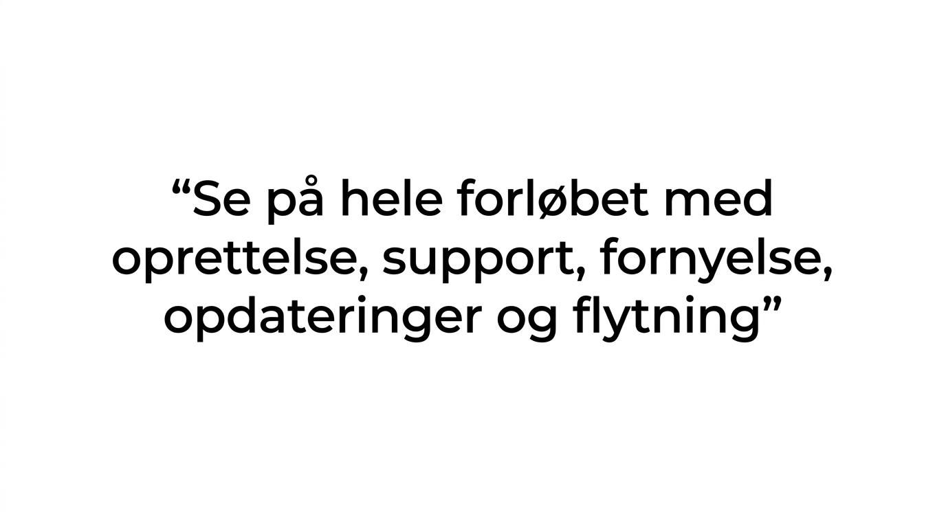 Citatgrafik med budskabet om, at den synlige pris alene ikke er nok, når man vælger LEI-udbyder.